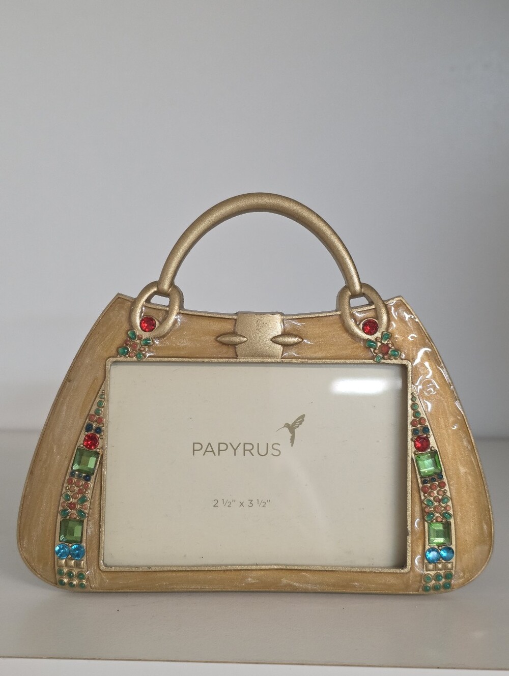 Papyrus Enamel & Swarovski Crystal Purse Frame